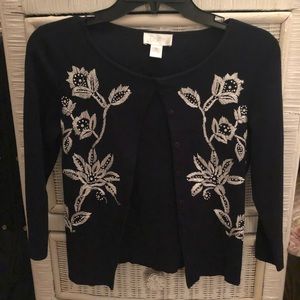 Ann Taylor LOFT navy cardigan sweater XS